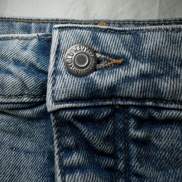 OLD NAVY Denim Skirt Women’s 12 High Rise Secret Slim Pockets Button Fly Retro - Picture 3 of 7